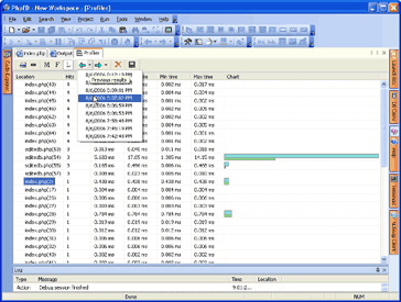 Viewing timestamps of previous runs of the PHP Profiler