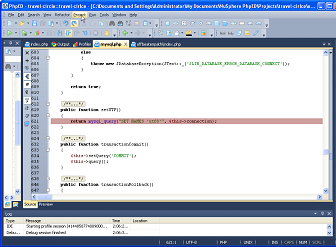 PHP EDITOR SQL Profiler